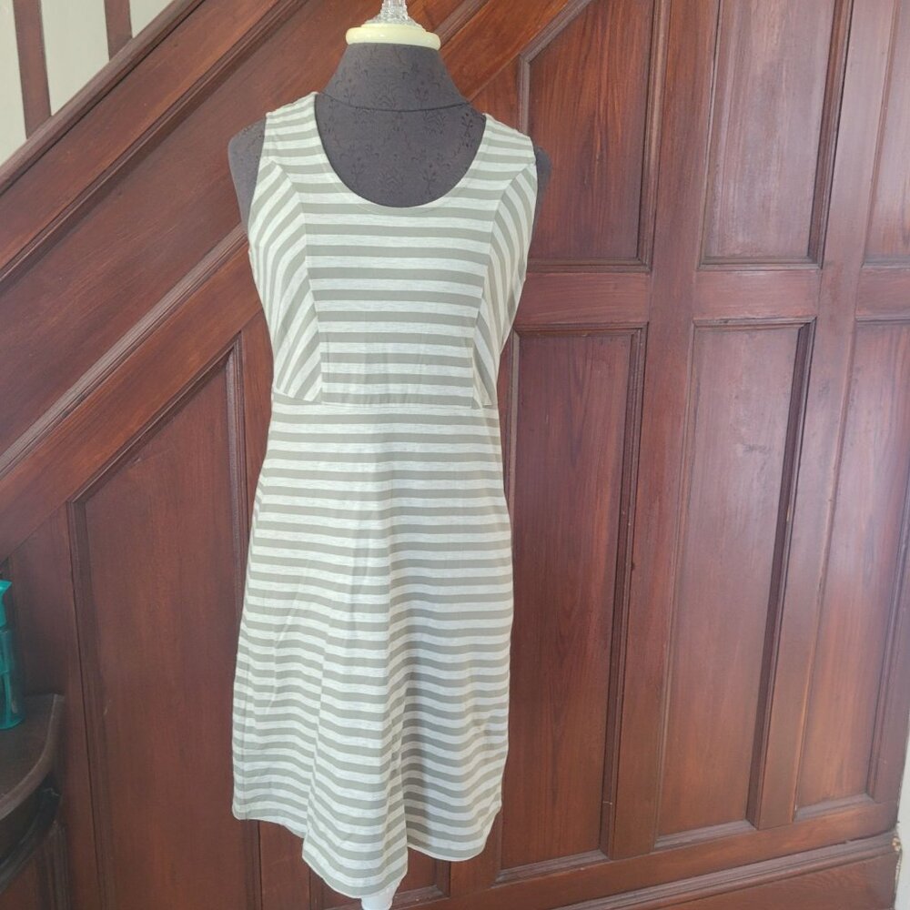 Striped Sleeveless Organic Cotton Dress  XS